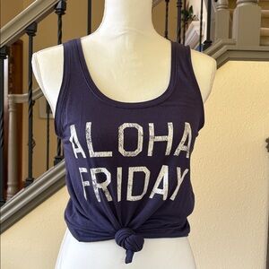 ⭐️Grayson Threads Blue Aloha Friday Tank Top Size XS